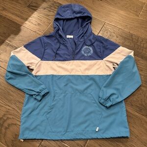 Revolution Blue and Cream Raincoat‎ Lightweight Anorak